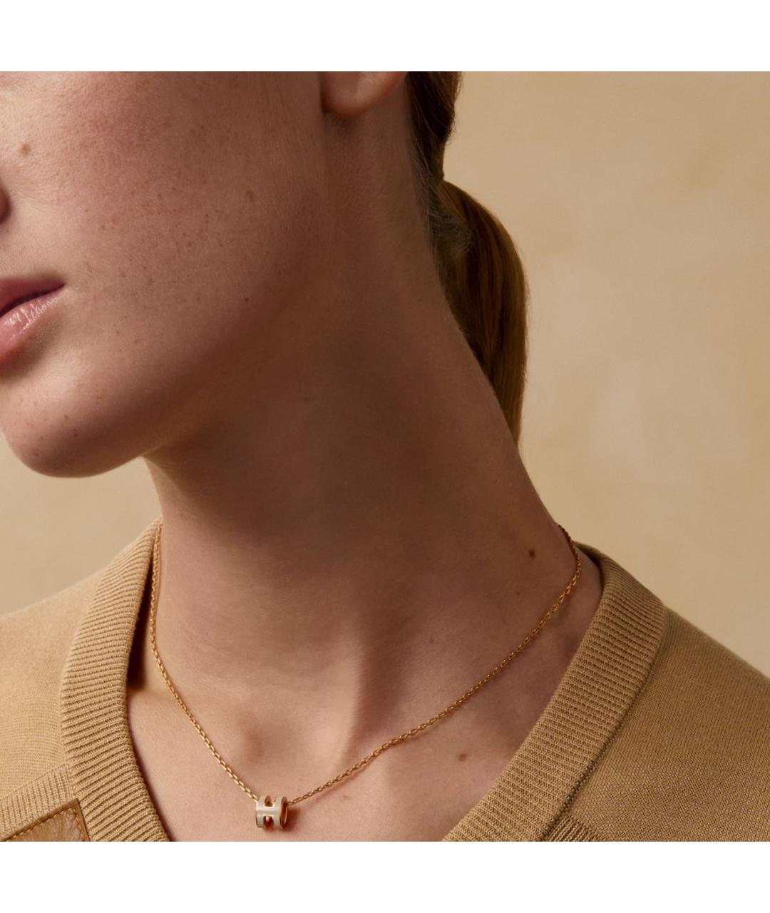 HERMES Бежевая металлическая подвеска, фото 3