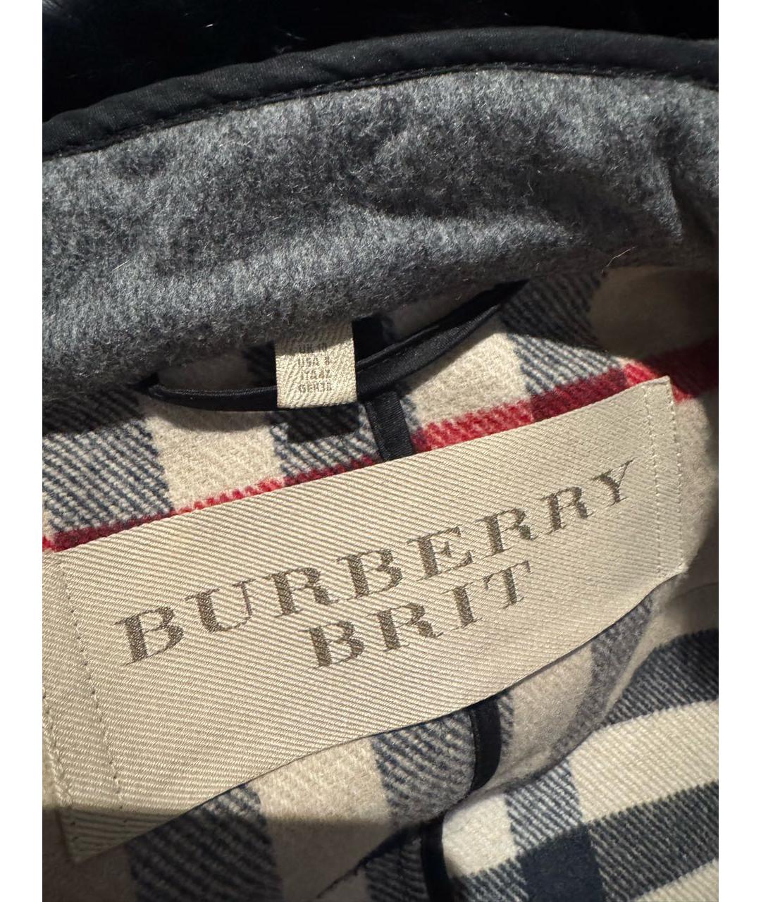 BURBERRY Серое шерстяное пальто, фото 3