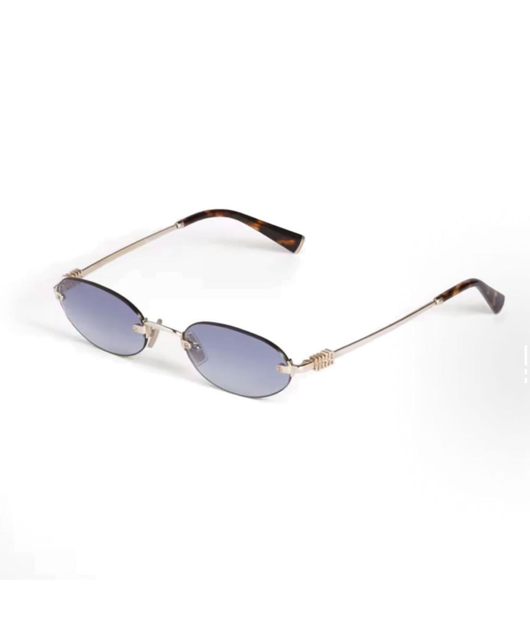 MIU MIU Синие металлические солнцезащитные очки, фото 9