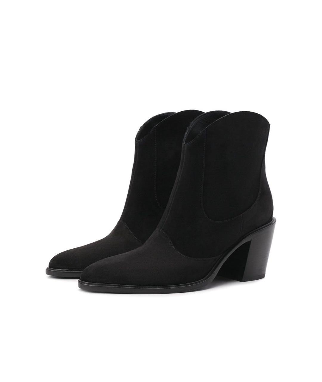 JIMMY CHOO Черные замшевые ботильоны, фото 2