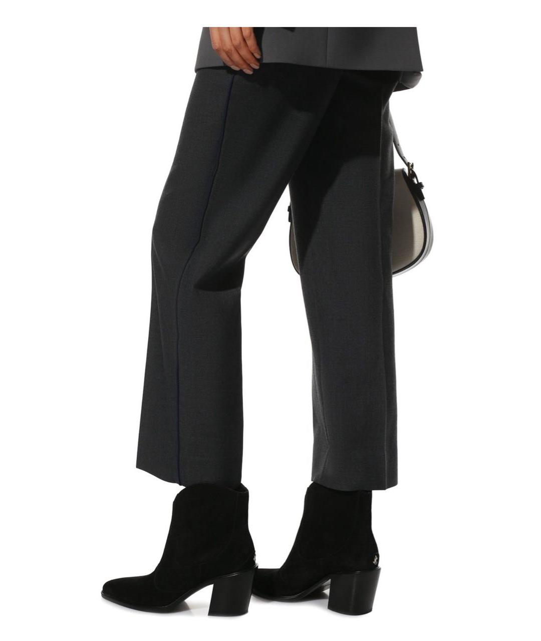 JIMMY CHOO Черные замшевые ботильоны, фото 5