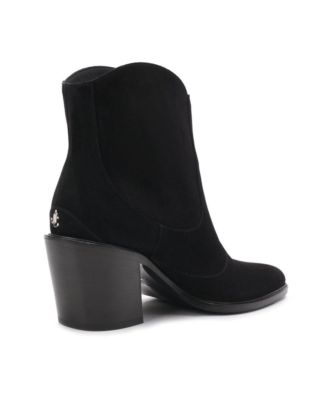 JIMMY CHOO Черные замшевые ботильоны, фото 4