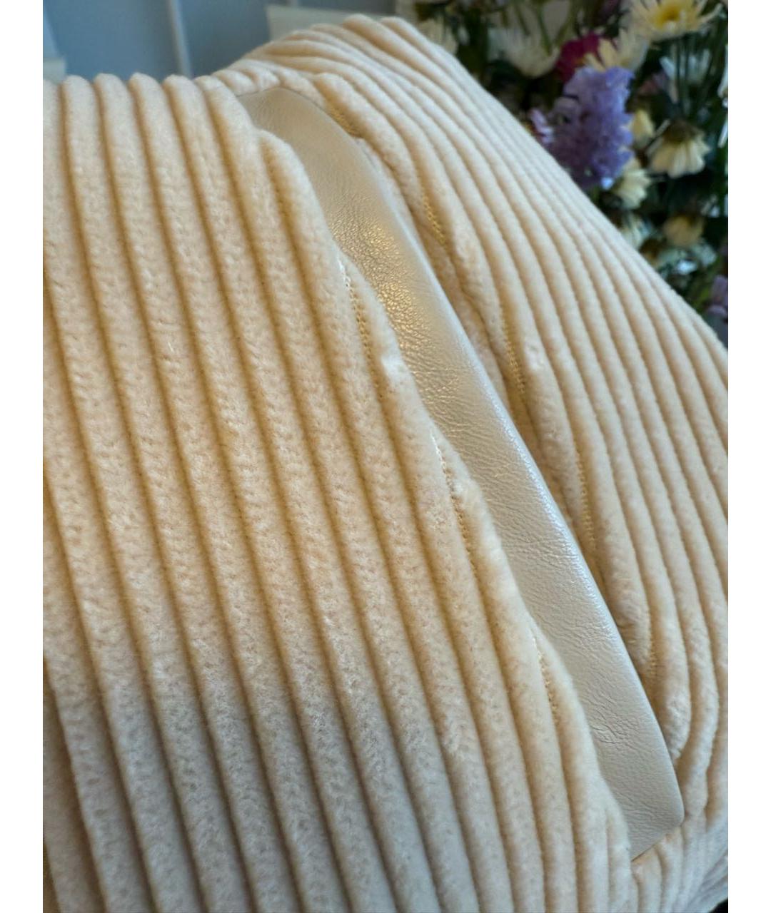 MAX MARA Белая велюровая юбка миди, фото 3