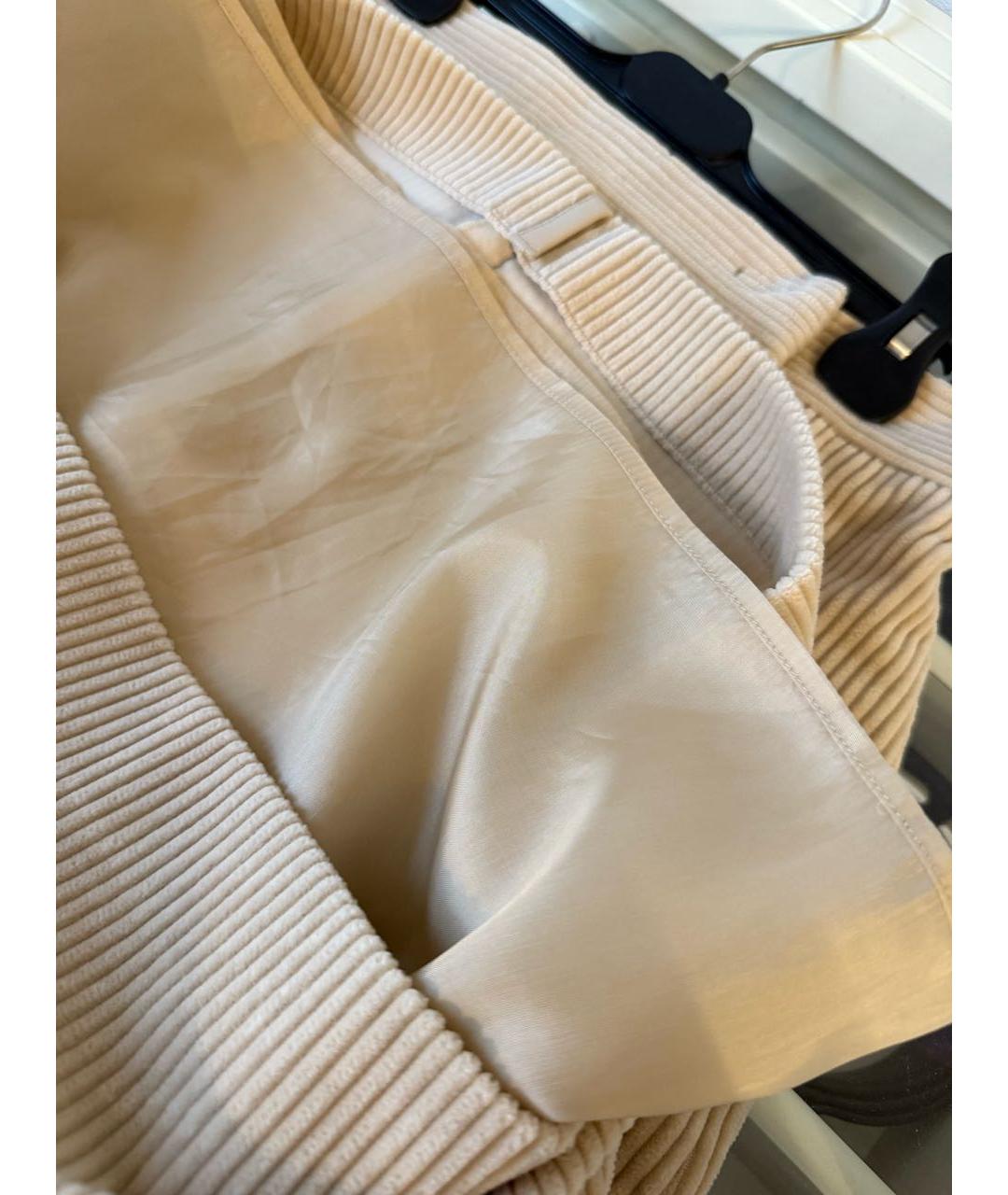 MAX MARA Белая велюровая юбка миди, фото 4