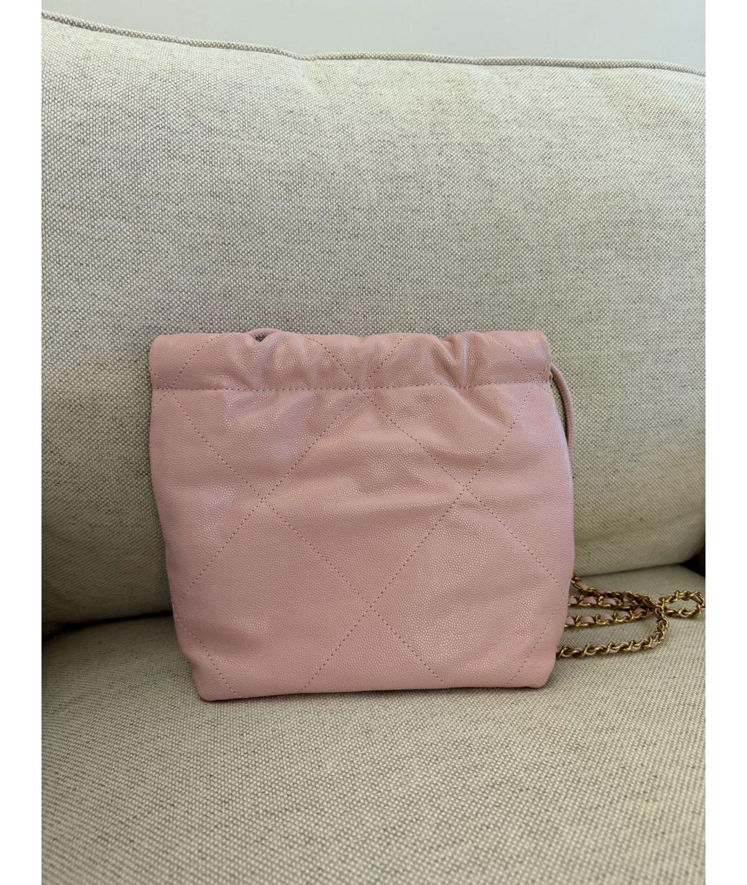 CHANEL Розовая кожаная сумка через плечо, фото 3