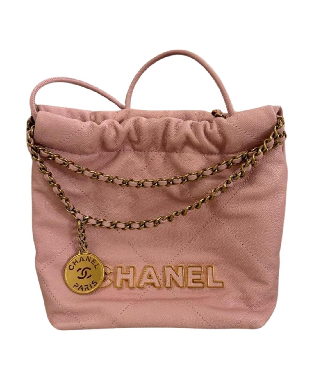 CHANEL Розовая кожаная сумка через плечо, фото 1