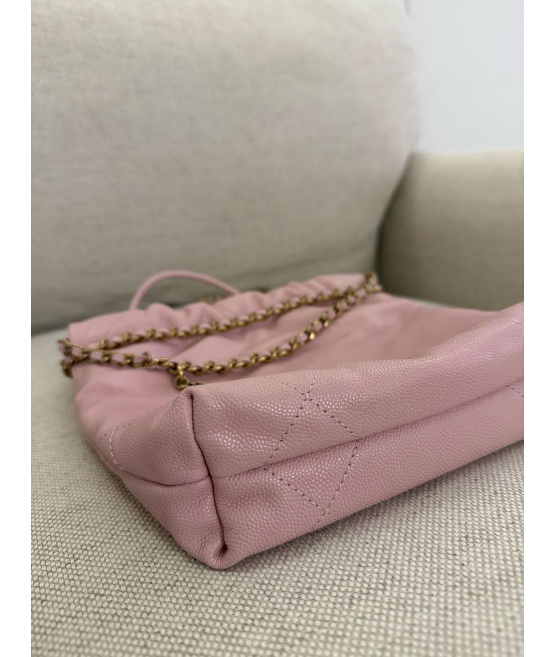 CHANEL Розовая кожаная сумка через плечо, фото 5