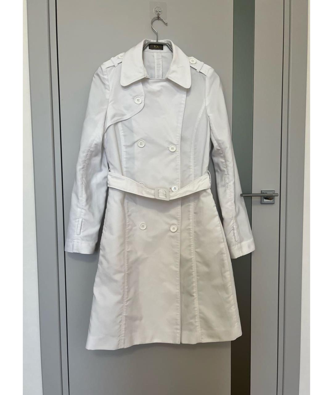 ICEBERG Белый полиэстеровый тренч/плащ, фото 7