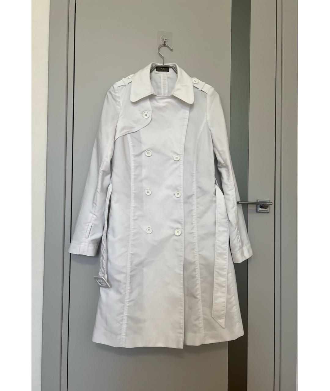 ICEBERG Белый полиэстеровый тренч/плащ, фото 8