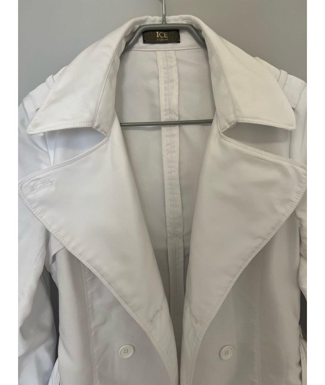 ICEBERG Белый полиэстеровый тренч/плащ, фото 6