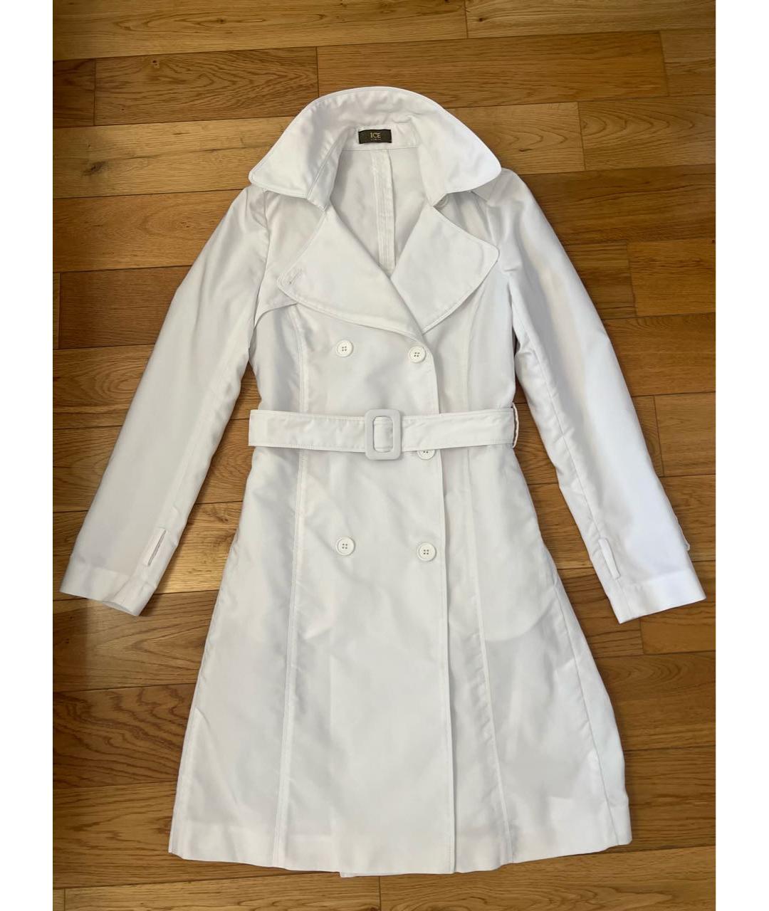 ICEBERG Белый полиэстеровый тренч/плащ, фото 5