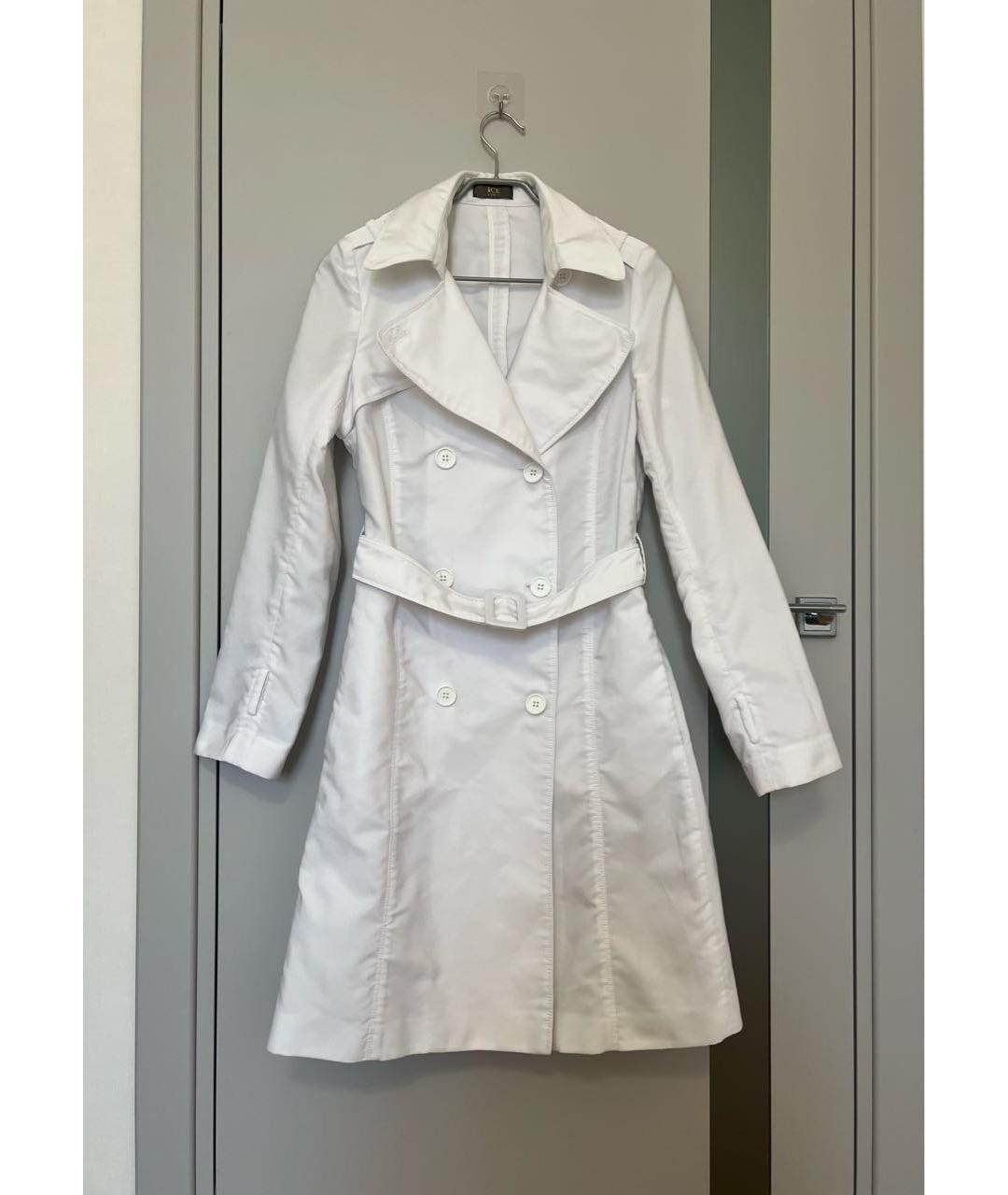 ICEBERG Белый полиэстеровый тренч/плащ, фото 2