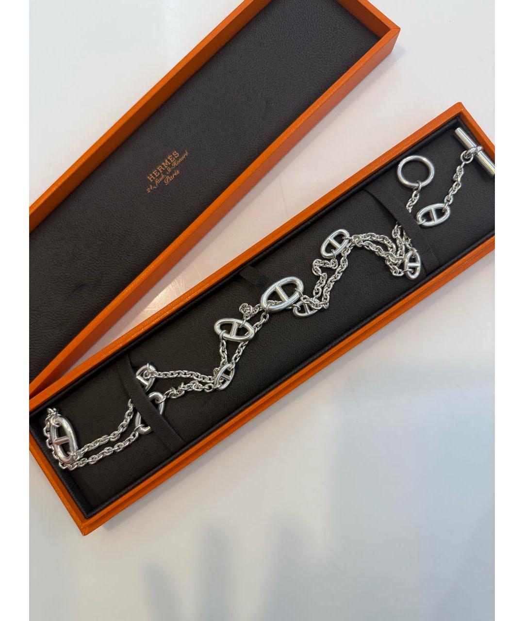 HERMES Серебряное серебряное колье, фото 2