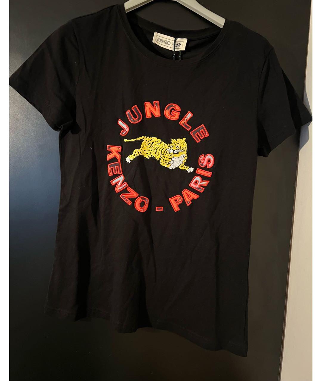 KENZO Черная хлопковая футболка, фото 4