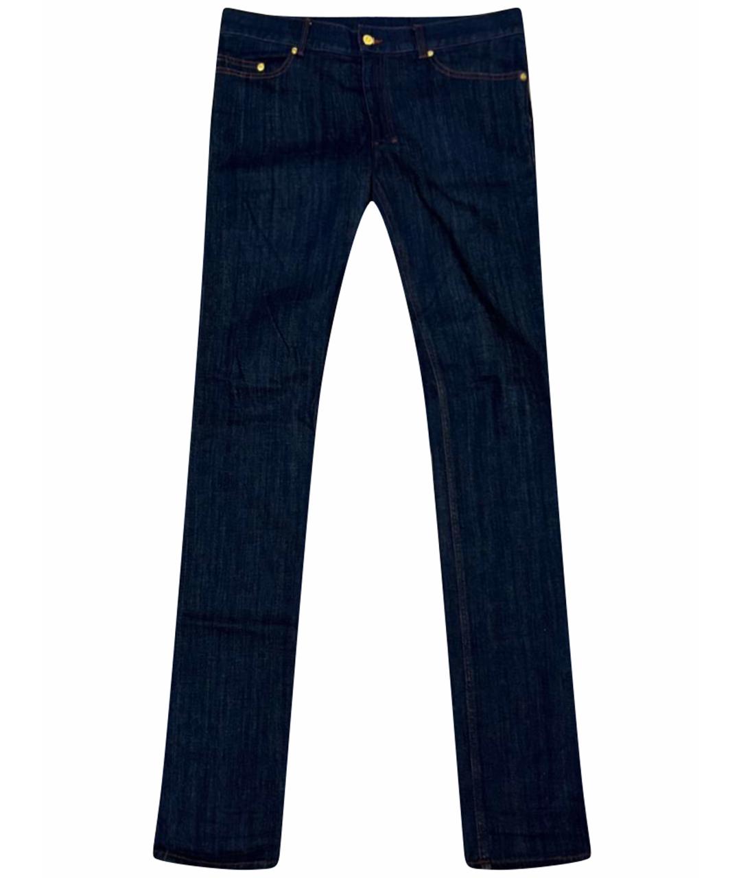 SAINT LAURENT Темно-синие джинсы слим, фото 1