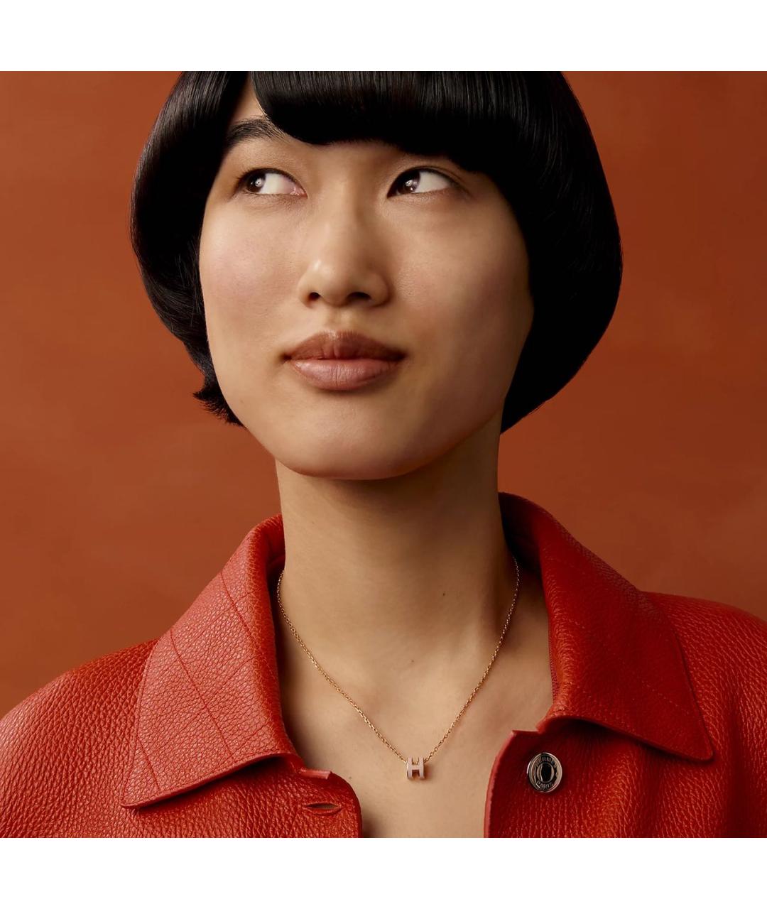 HERMES Коралловая металлическая подвеска, фото 3