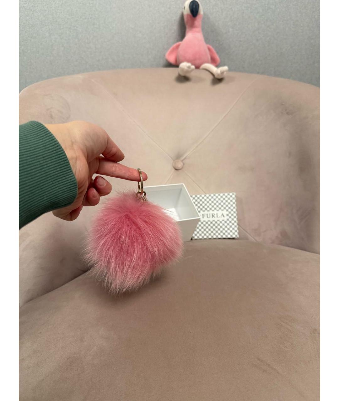 FURLA Розовый брелок, фото 5