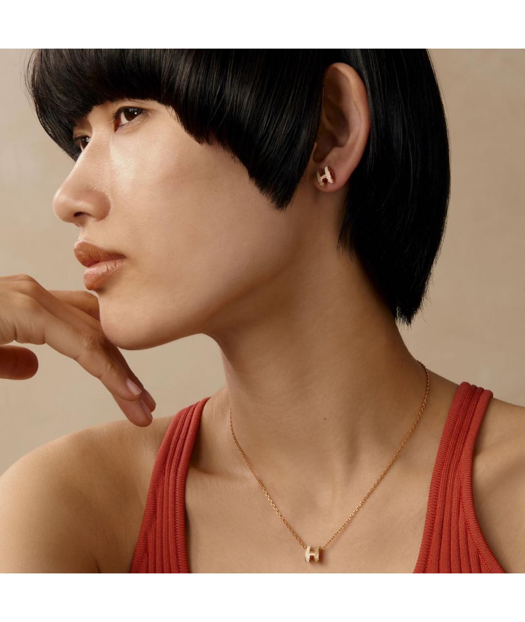 HERMES Бежевая металлическая подвеска, фото 3