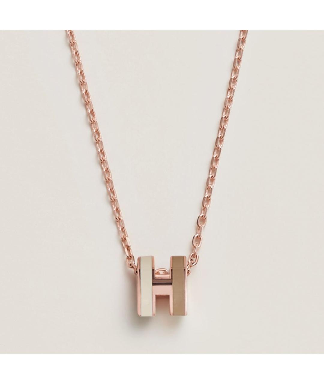 HERMES Бежевая металлическая подвеска, фото 4