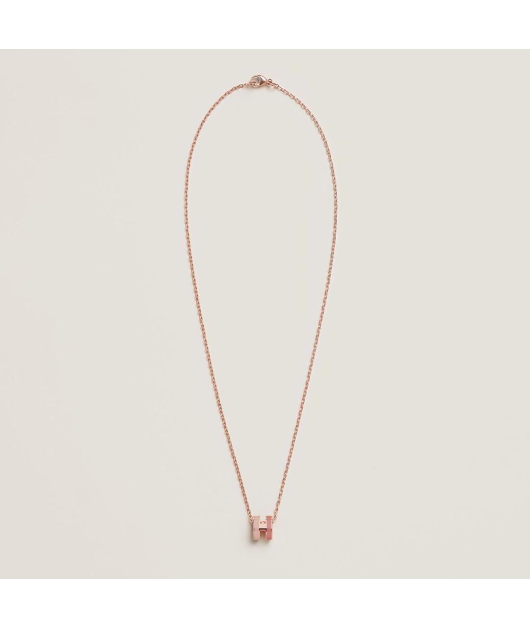 HERMES Розовая металлическая подвеска, фото 2