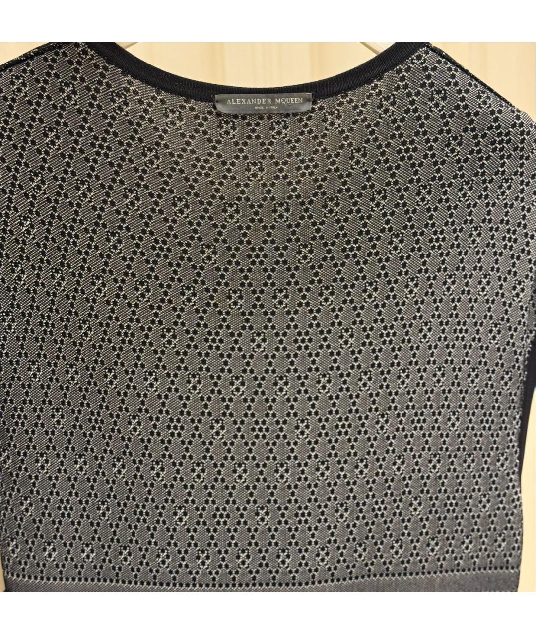 ALEXANDER MCQUEEN Черное вискозное платье, фото 3