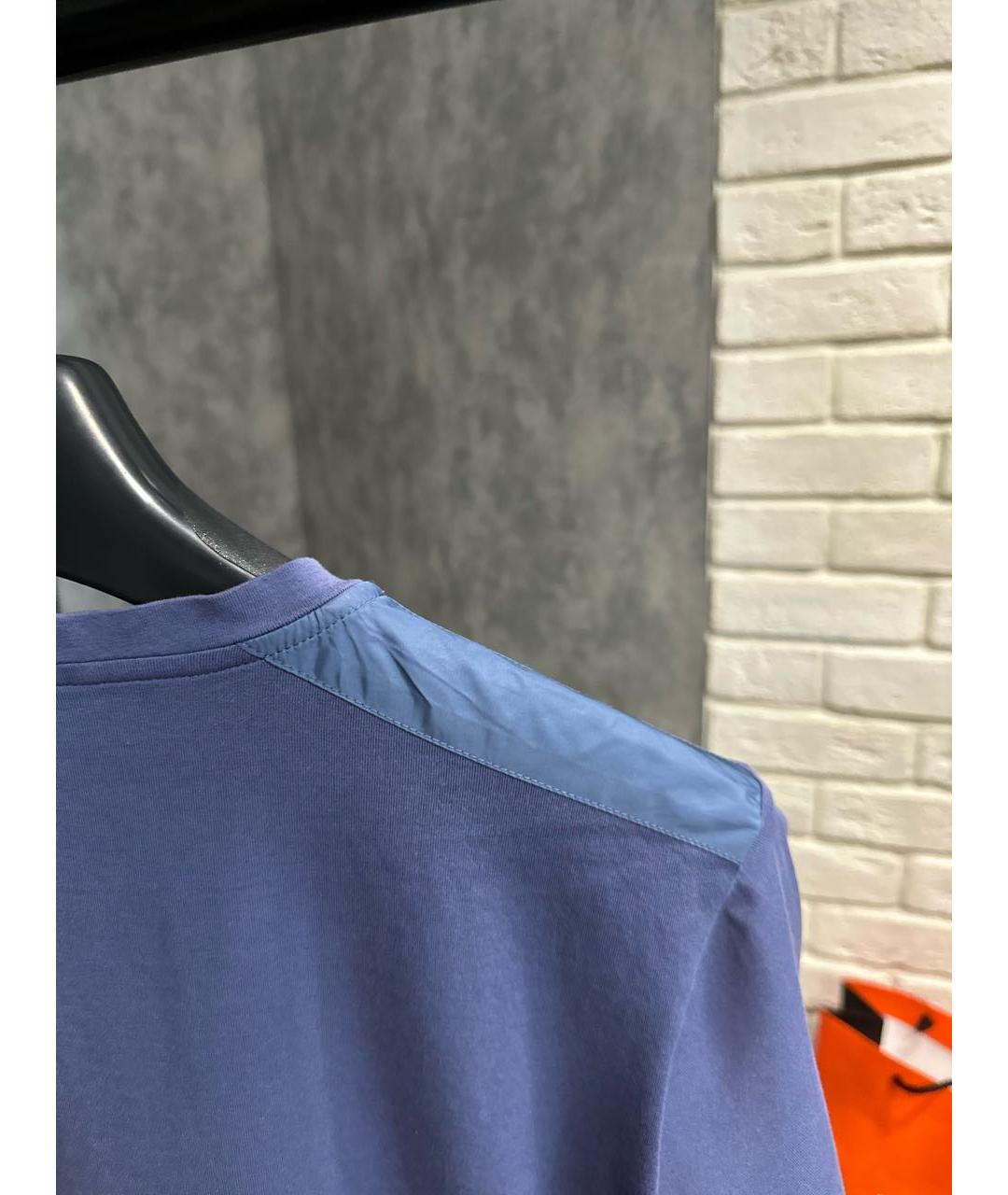 PRADA Синяя хлопковая футболка, фото 4
