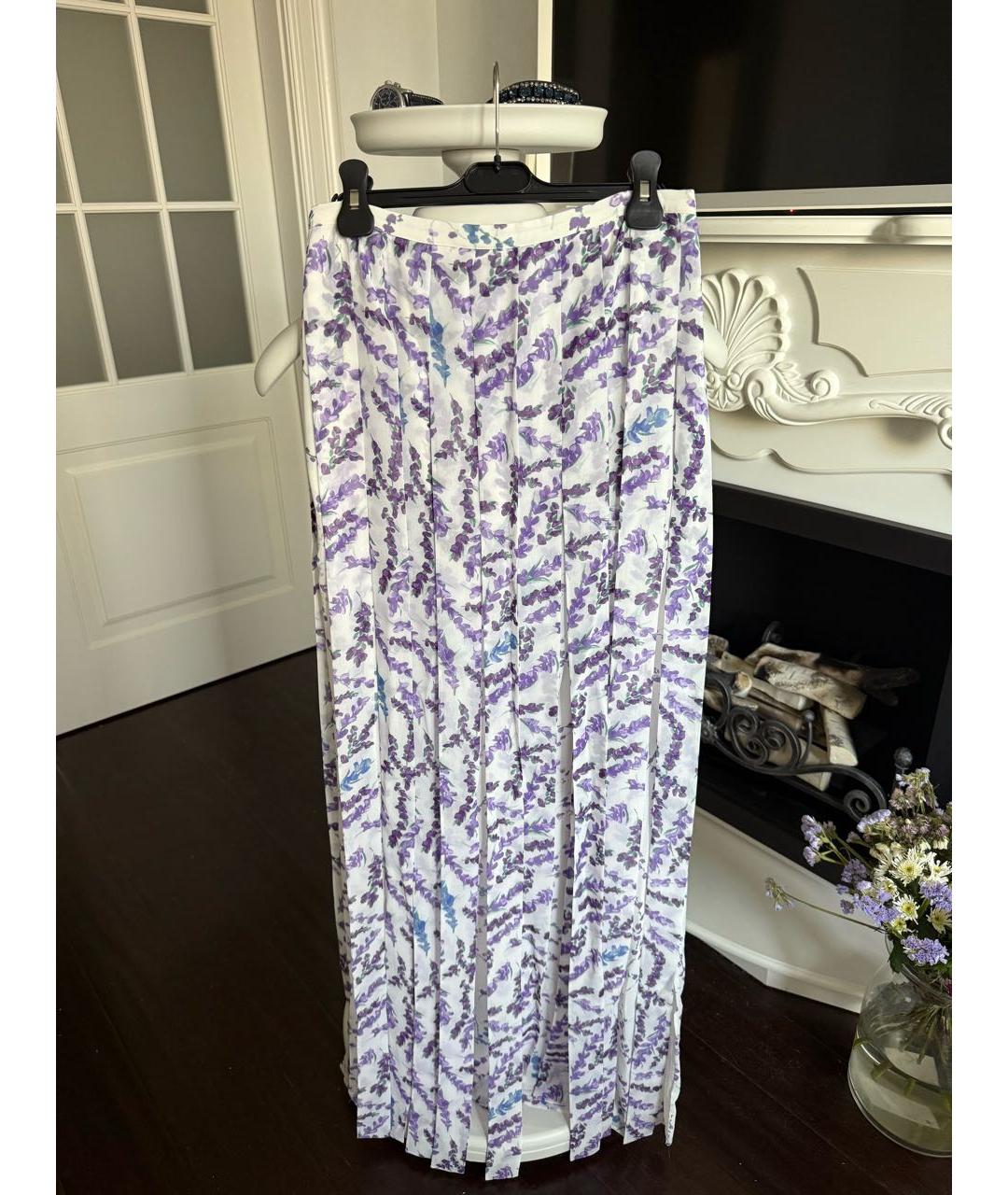 MAX MARA Фиолетовая шелковая юбка макси, фото 3