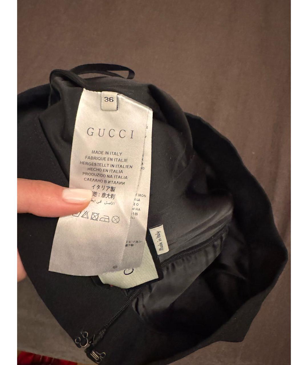 GUCCI Черная юбка мини, фото 5