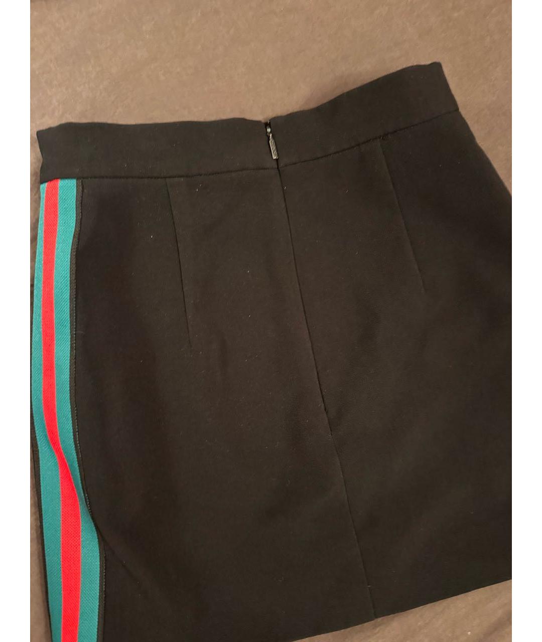 GUCCI Черная юбка мини, фото 3