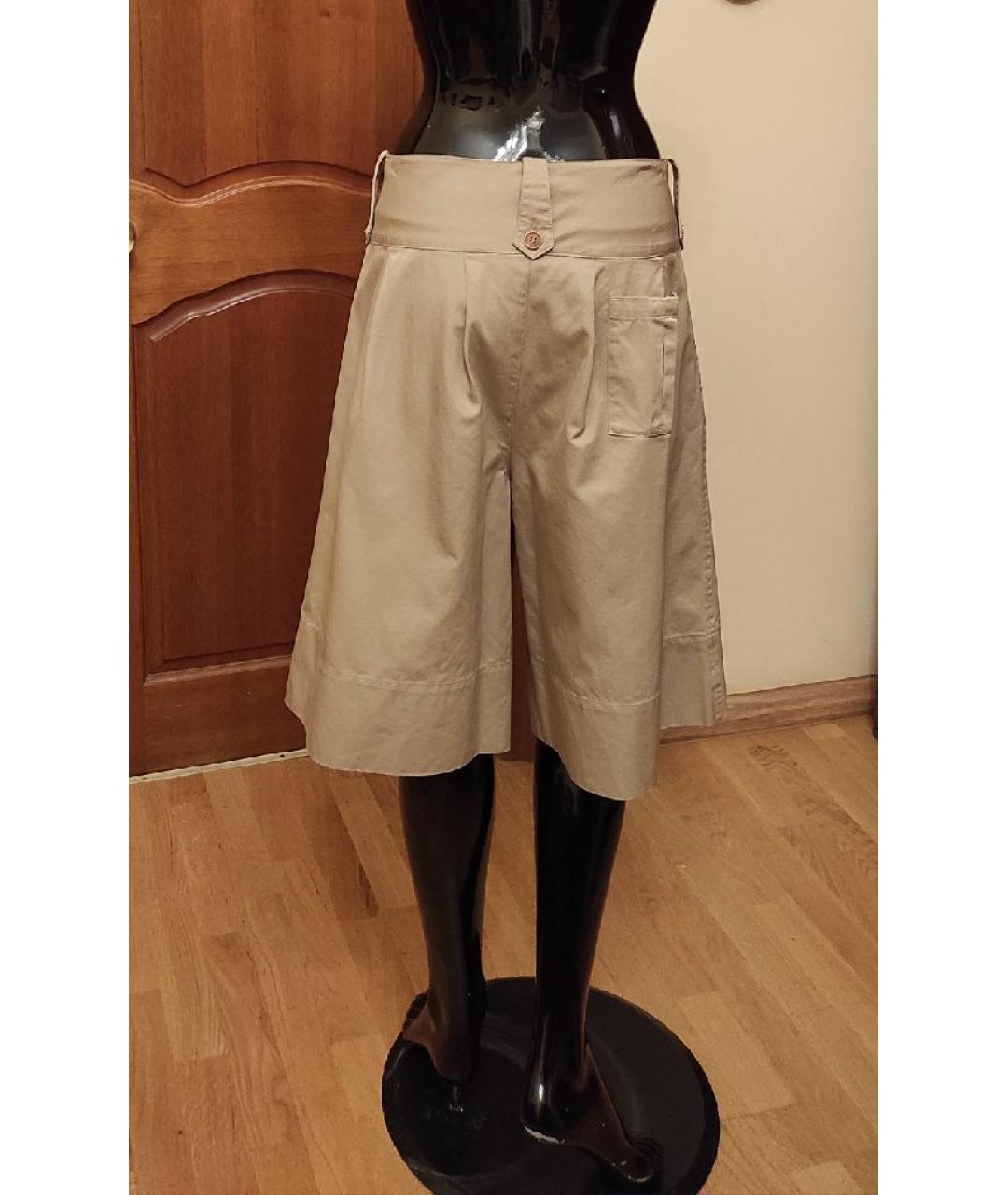 SPORTMAX Бежевые хлопковые шорты, фото 4