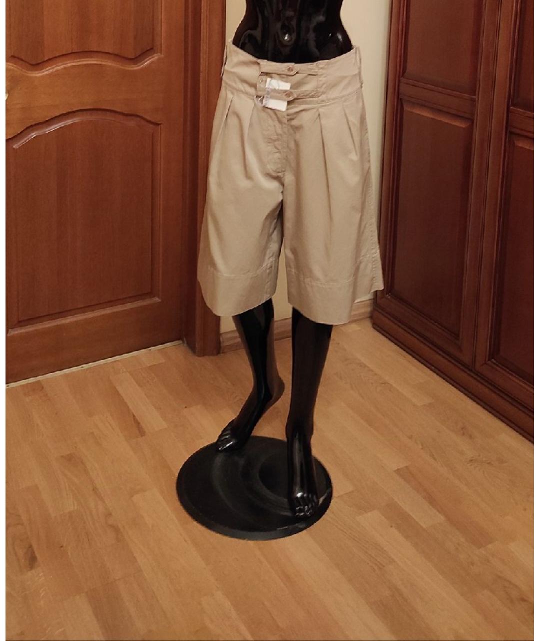 SPORTMAX Бежевые хлопковые шорты, фото 7