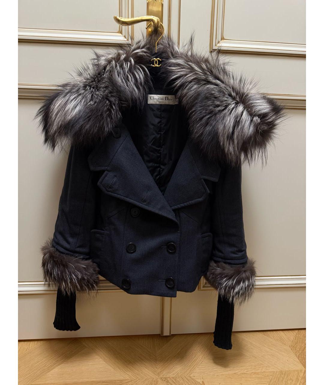 CHRISTIAN DIOR Антрацитовое пальто, фото 5