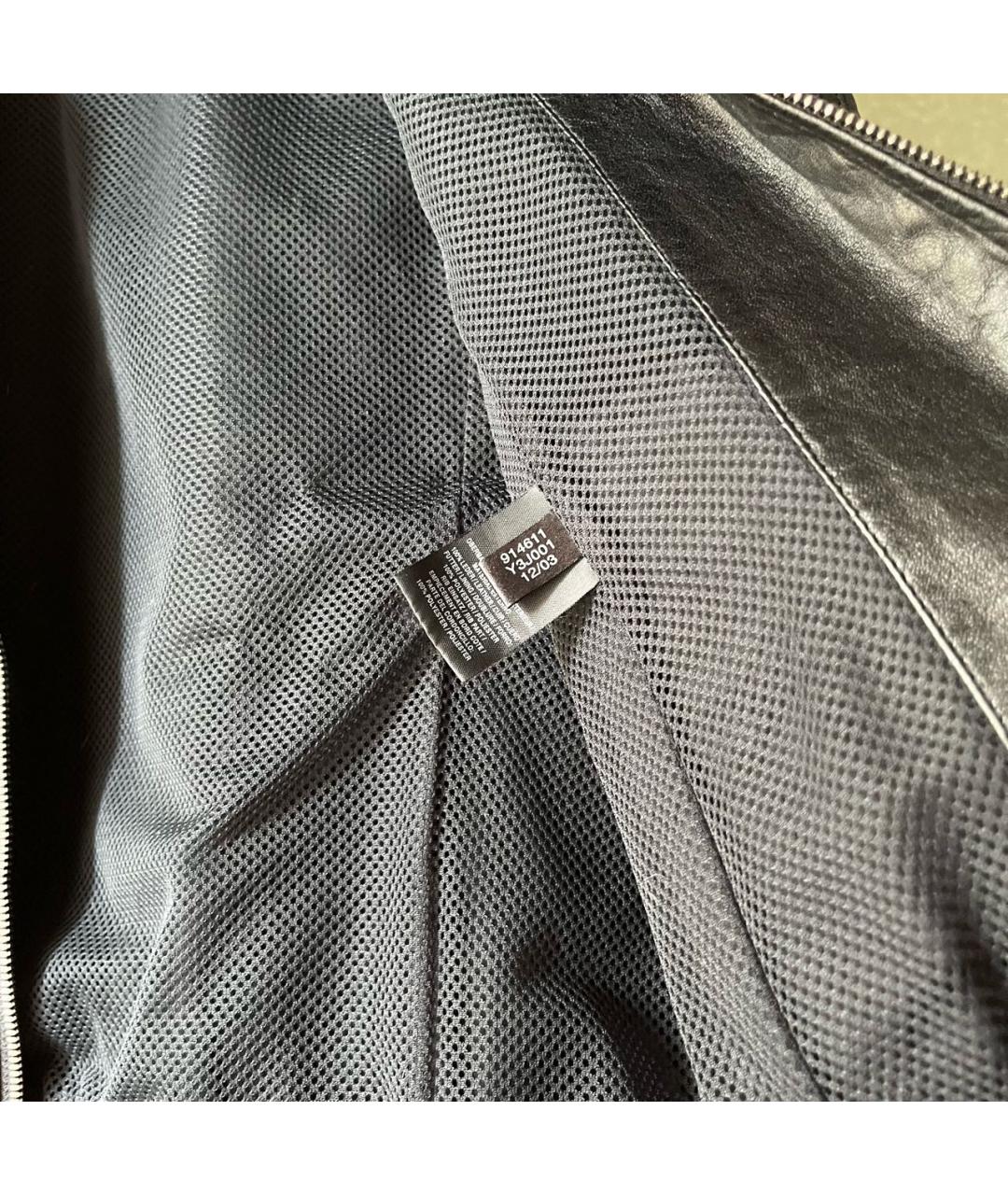 Y-3 Черная кожаная куртка, фото 7