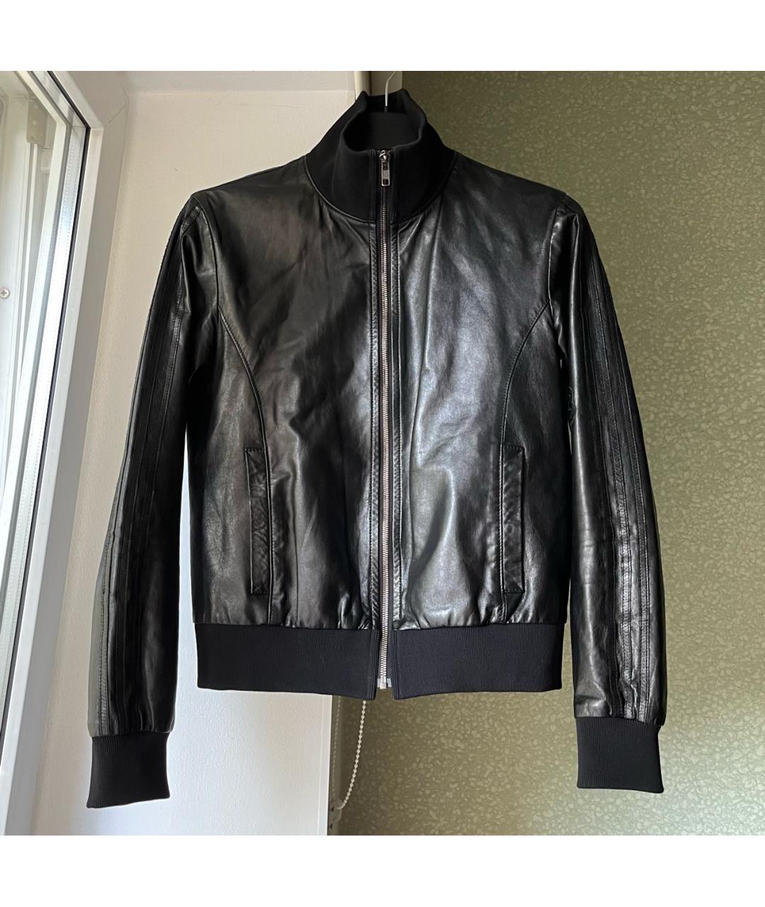 Y-3 Черная кожаная куртка, фото 8