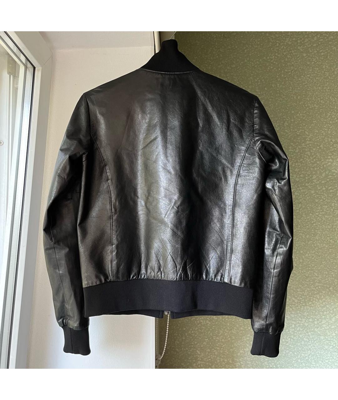 Y-3 Черная кожаная куртка, фото 2