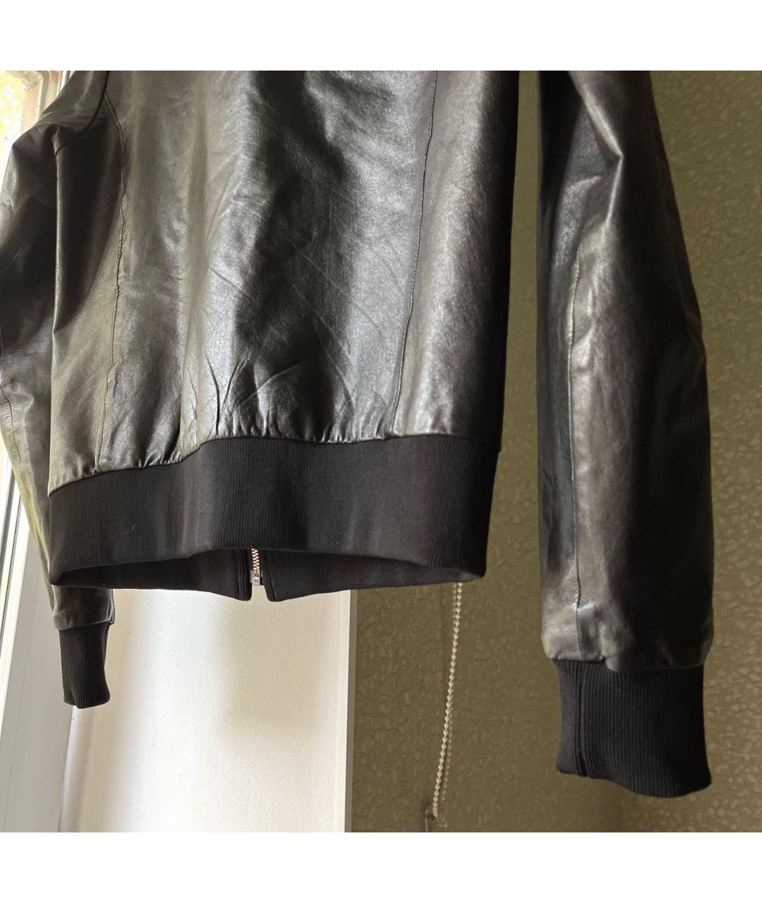 Y-3 Черная кожаная куртка, фото 5