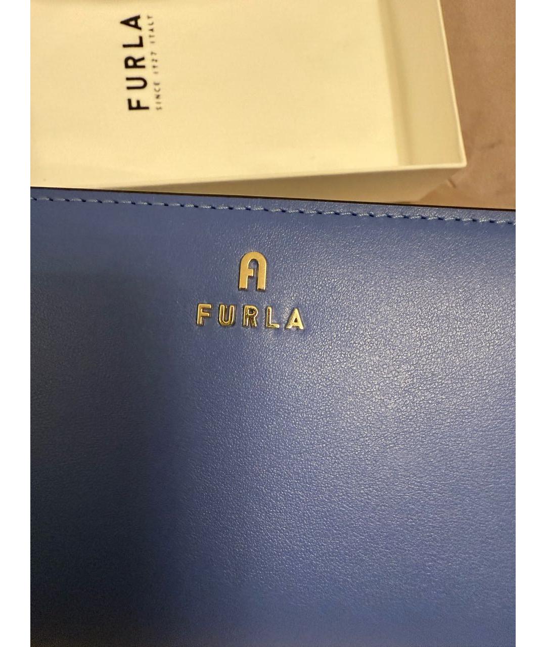 FURLA Синий кожаный кошелек, фото 4