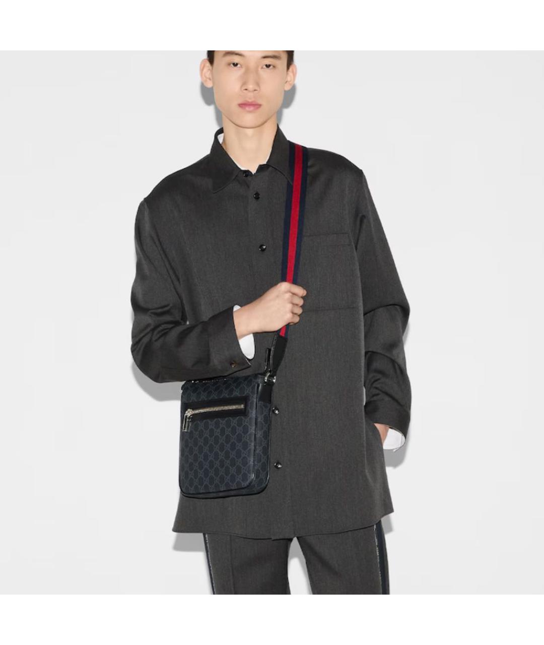 GUCCI Черная кожаная сумка на плечо, фото 3