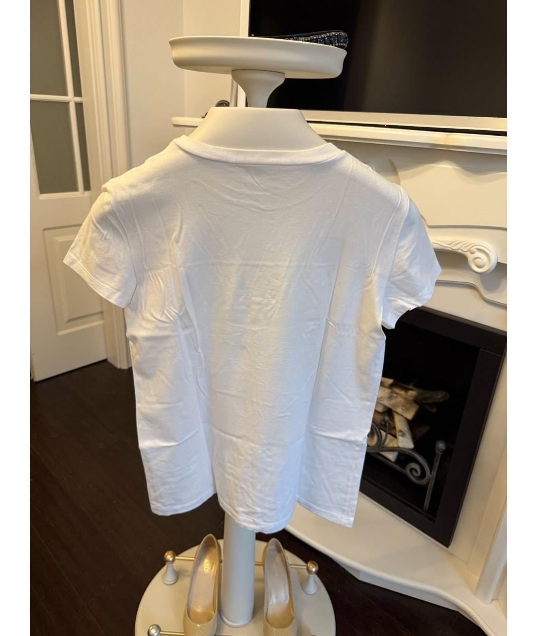 MAX MARA Белая хлопковая футболка, фото 2