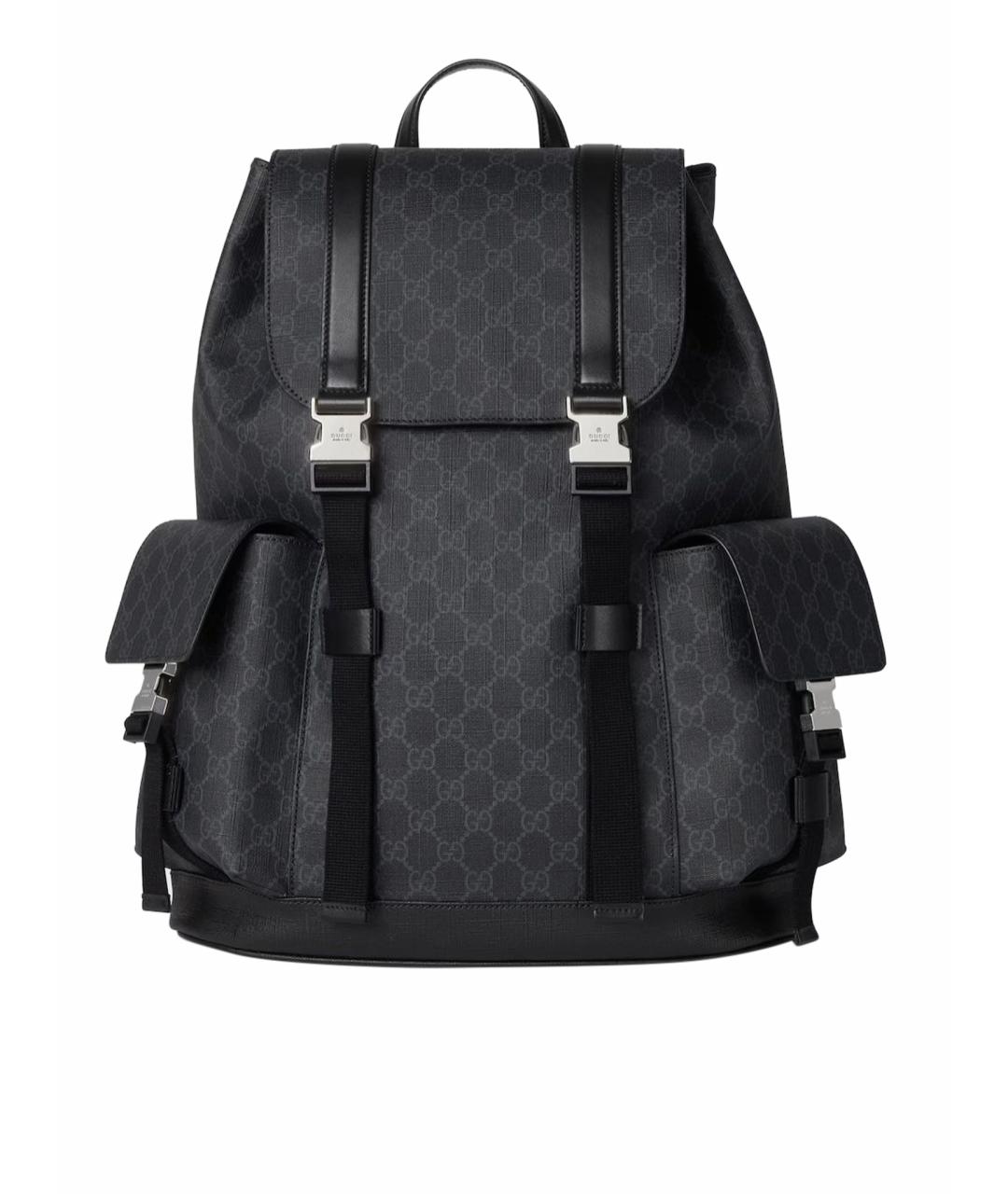 GUCCI Черный кожаный рюкзак, фото 1