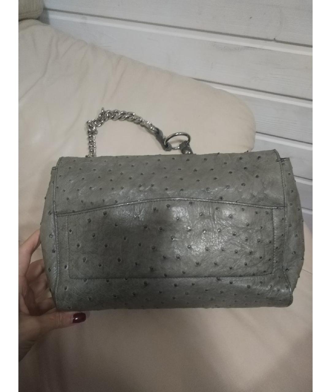 YVES SAINT LAURENT BEAUTY Серая кожаная сумка через плечо, фото 2