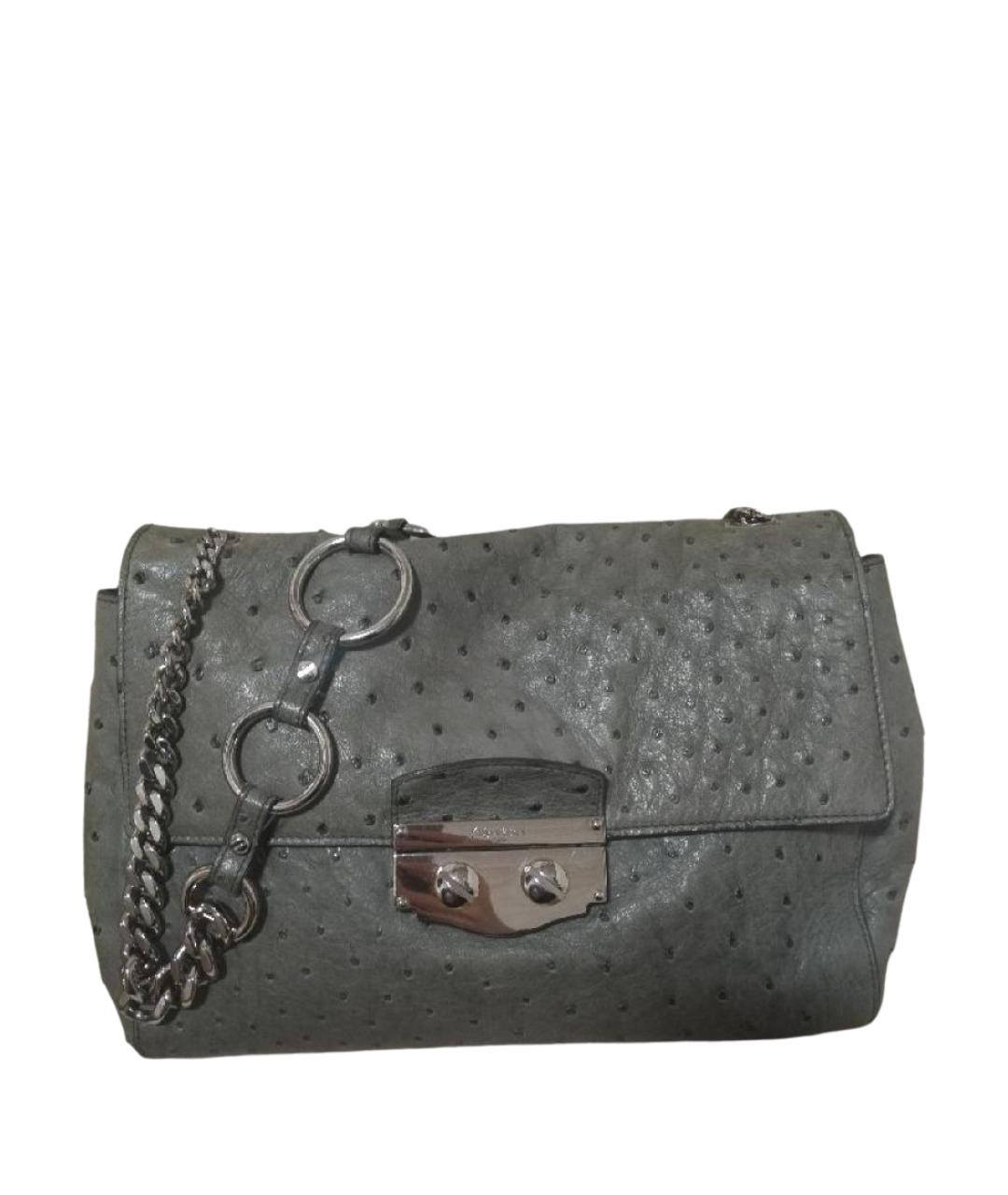 YVES SAINT LAURENT BEAUTY Серая кожаная сумка через плечо, фото 1