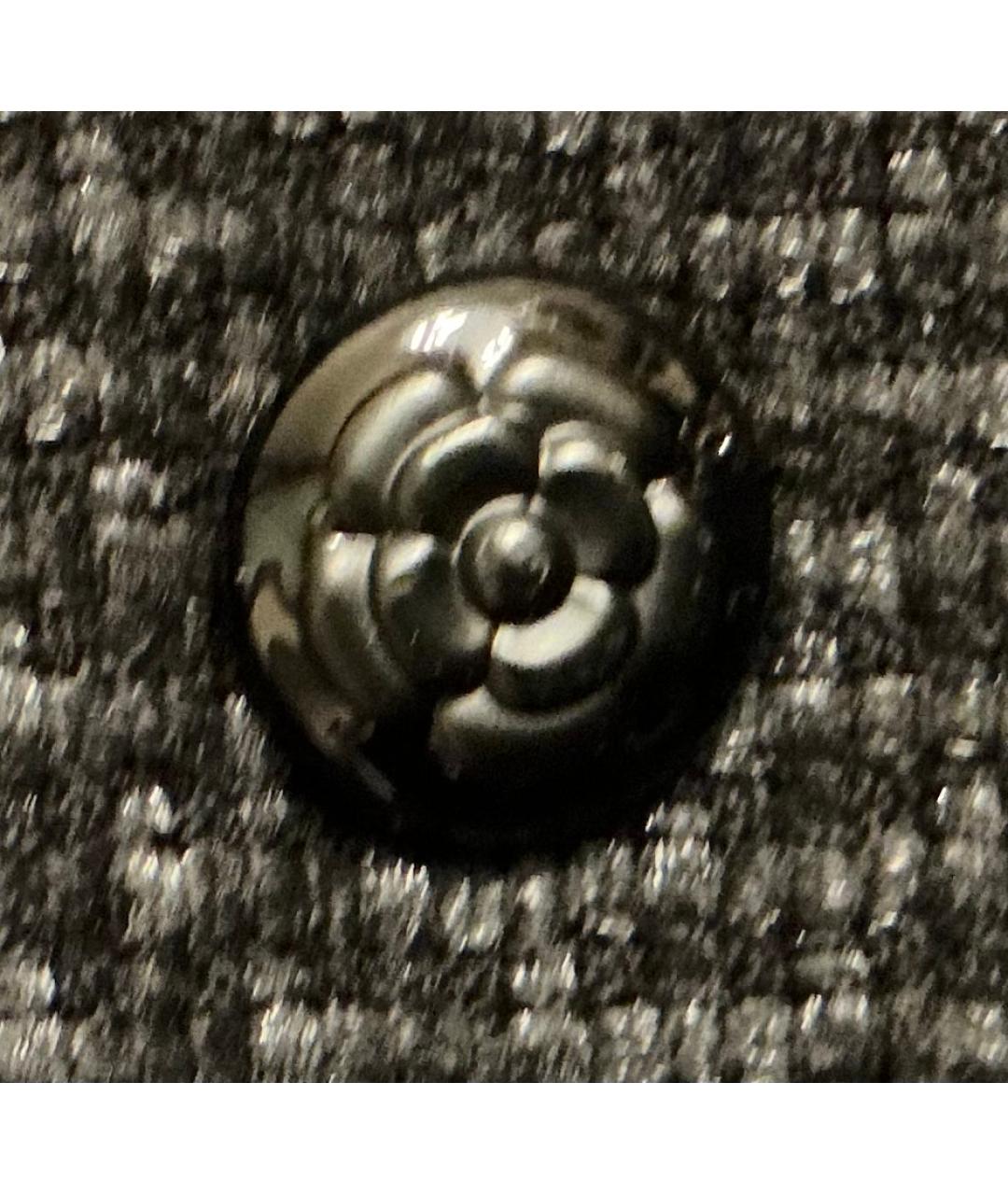 CHANEL Черный твидовый жакет/пиджак, фото 9