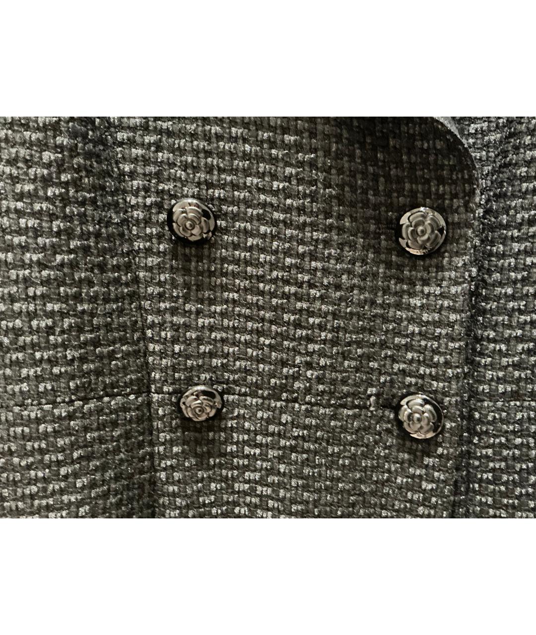 CHANEL Черный твидовый жакет/пиджак, фото 4