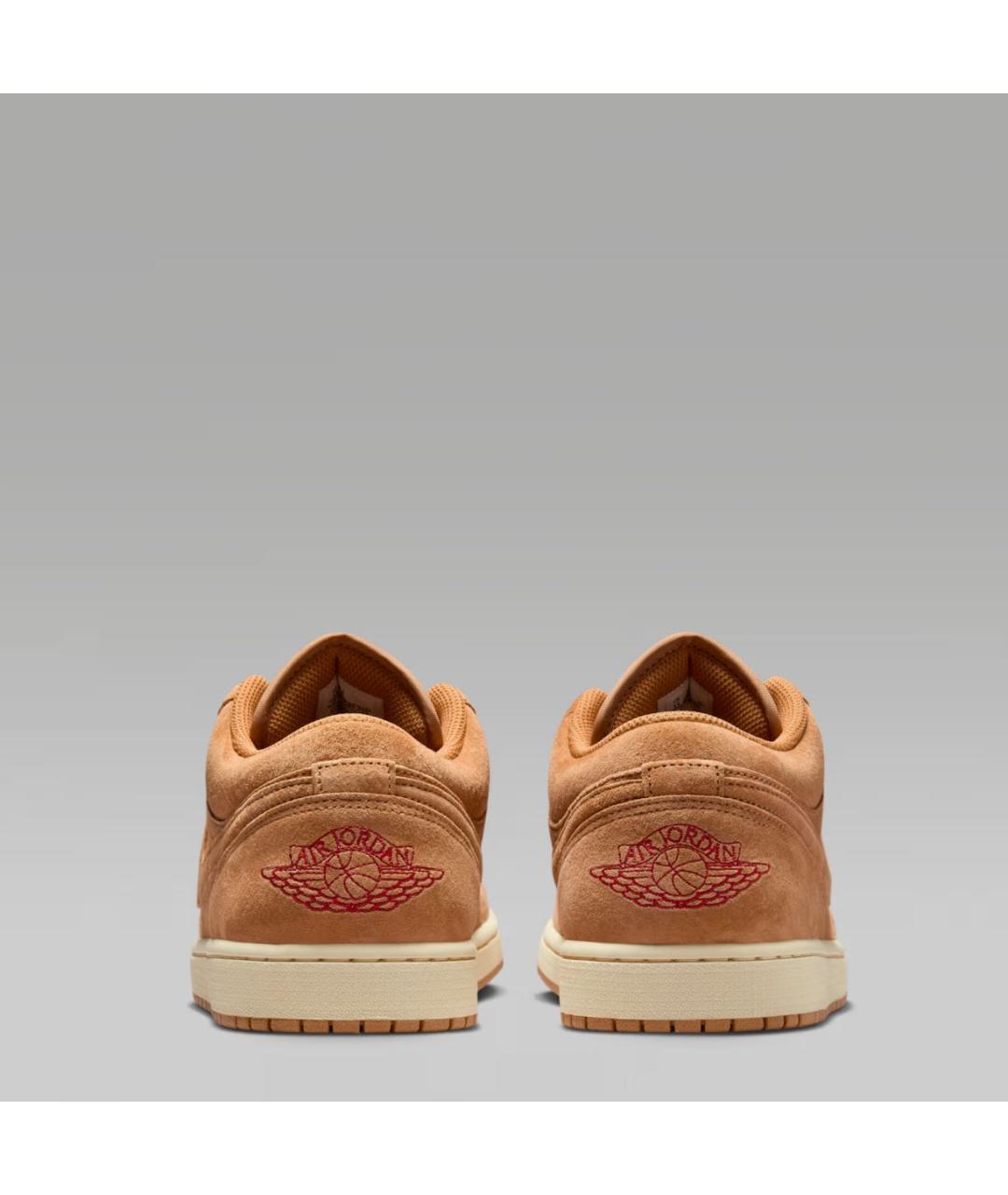 JORDAN Бежевые замшевые низкие кроссовки / кеды, фото 4