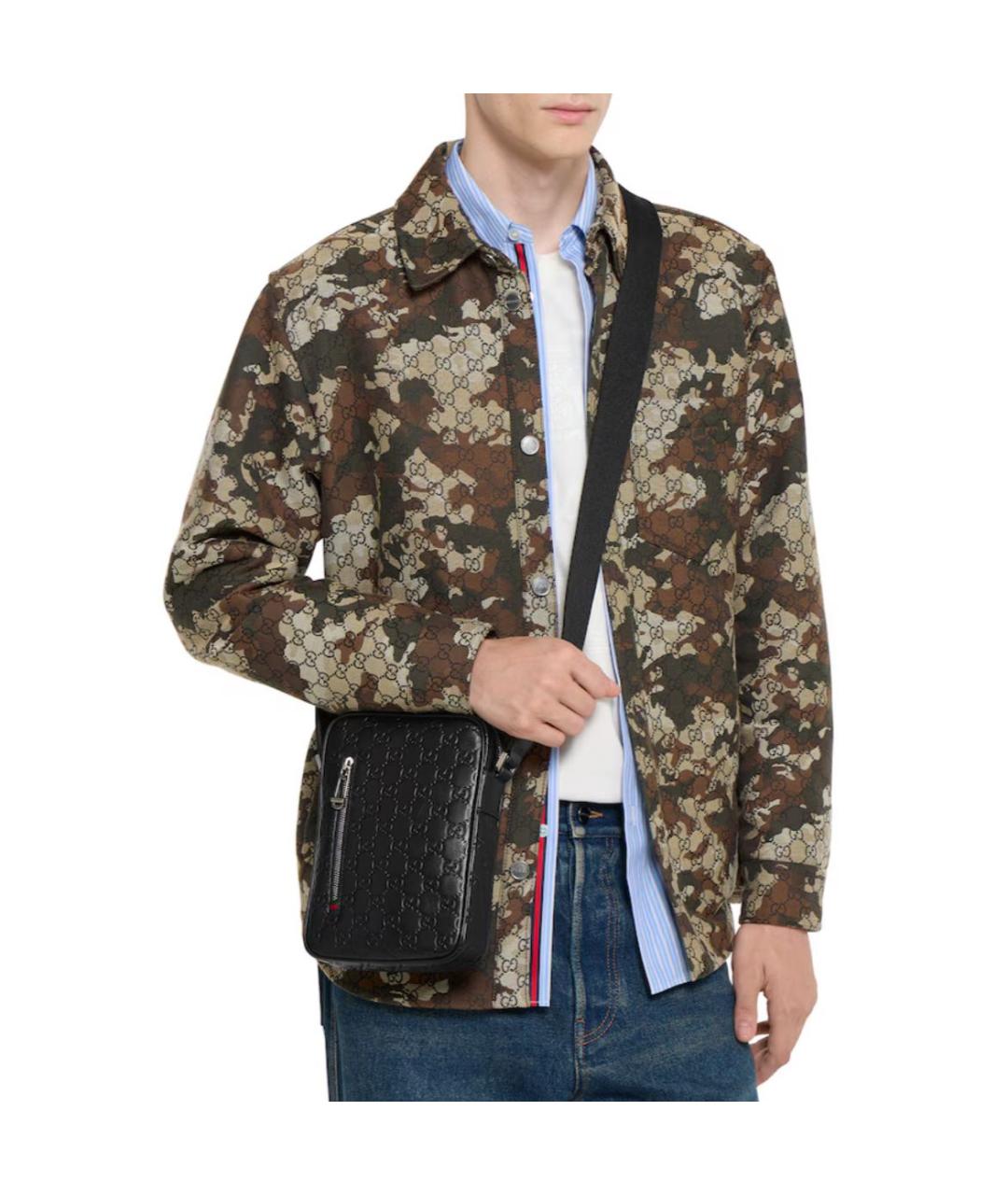 GUCCI Черная кожаная сумка на плечо, фото 3