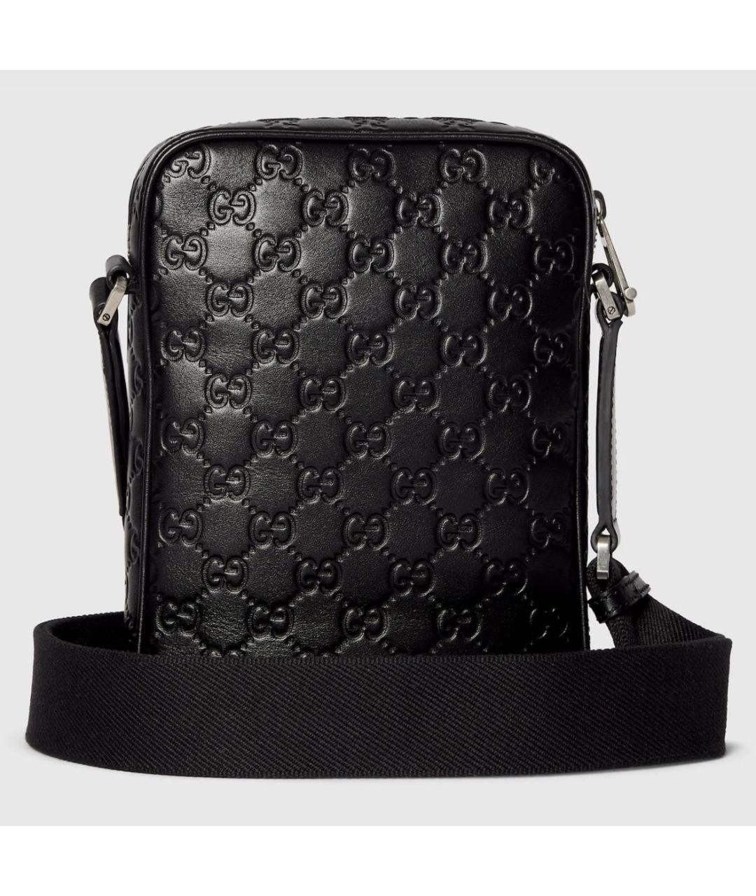 GUCCI Черная кожаная сумка на плечо, фото 4