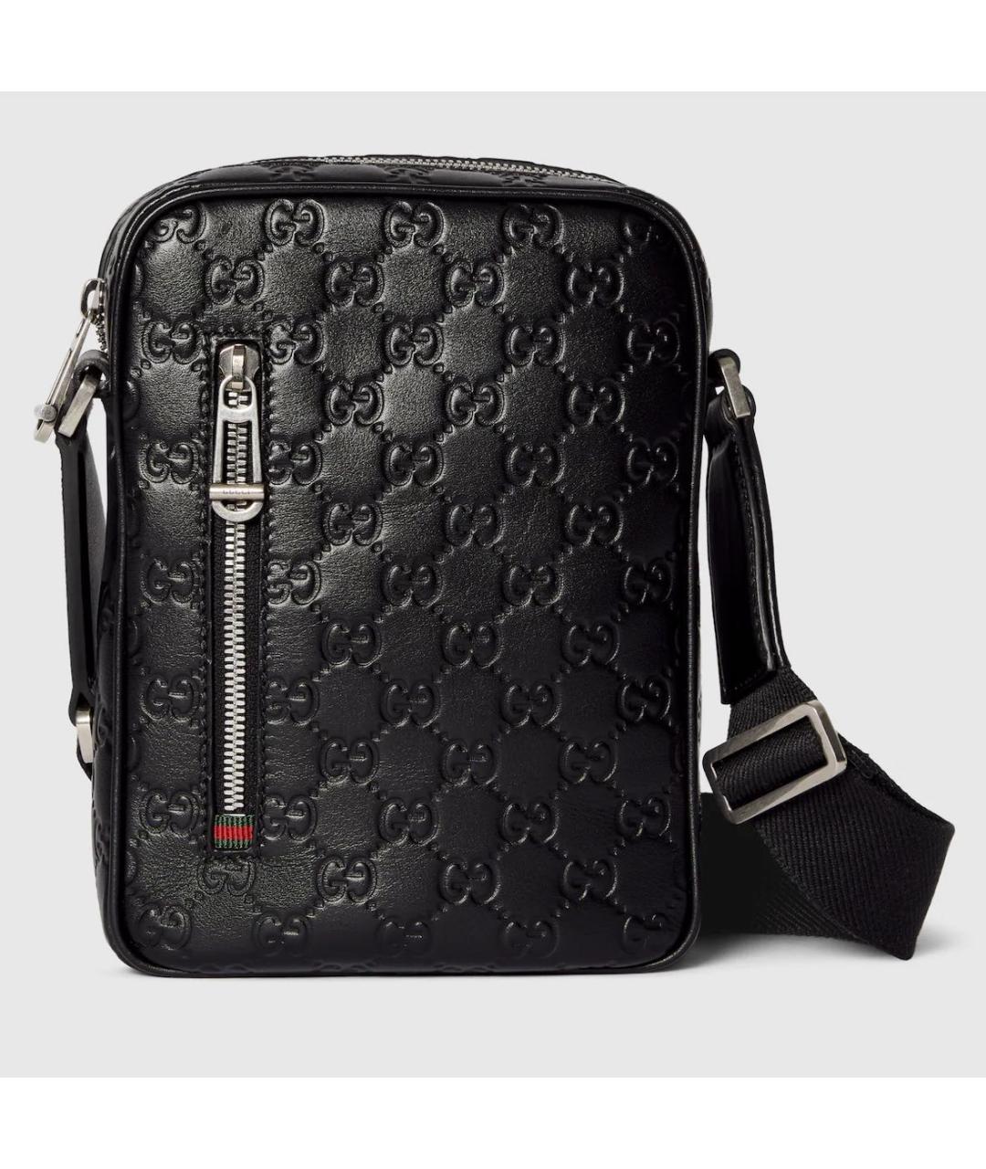 GUCCI Черная кожаная сумка на плечо, фото 5