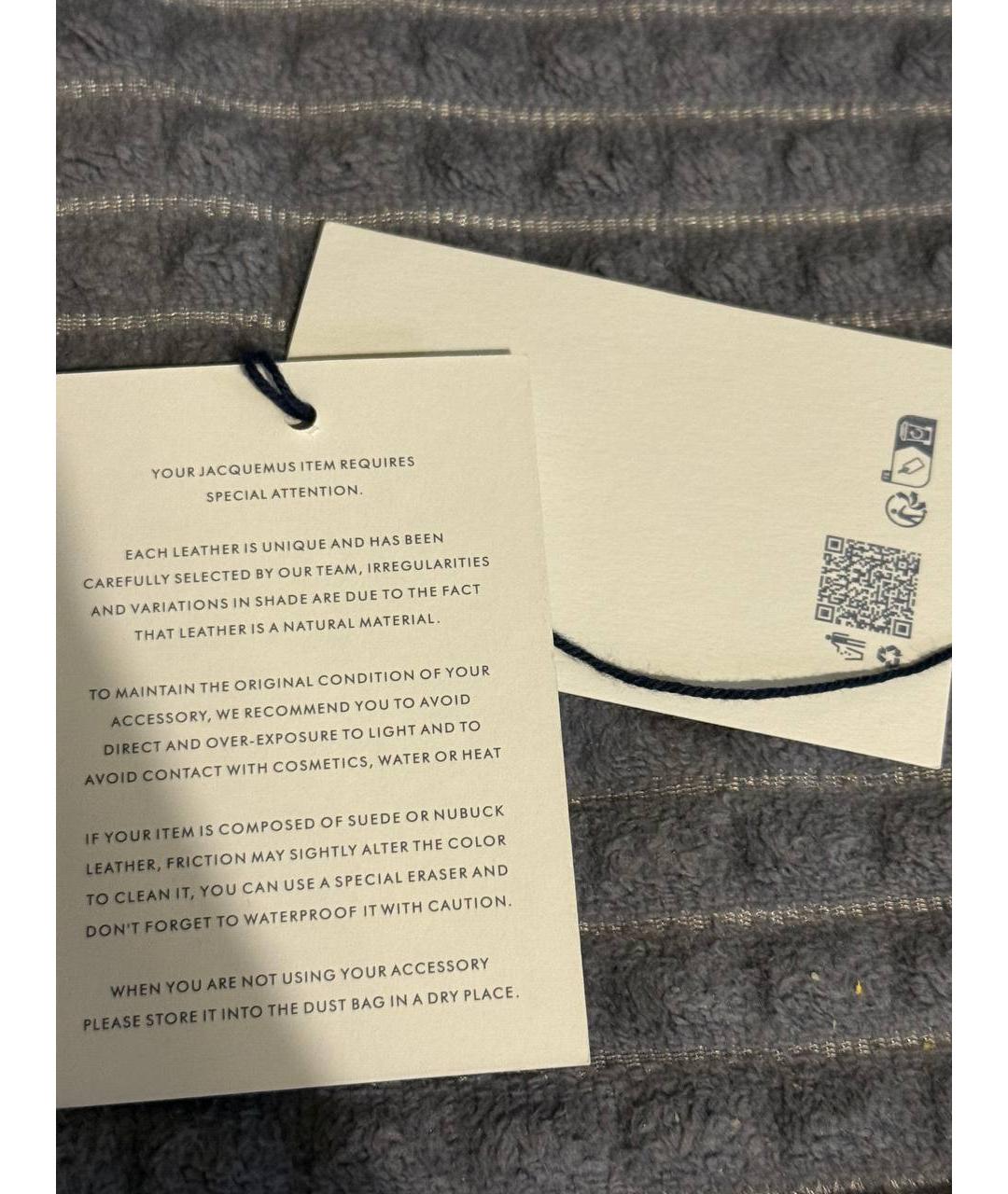 JACQUEMUS Черная кожаная сумка через плечо, фото 6
