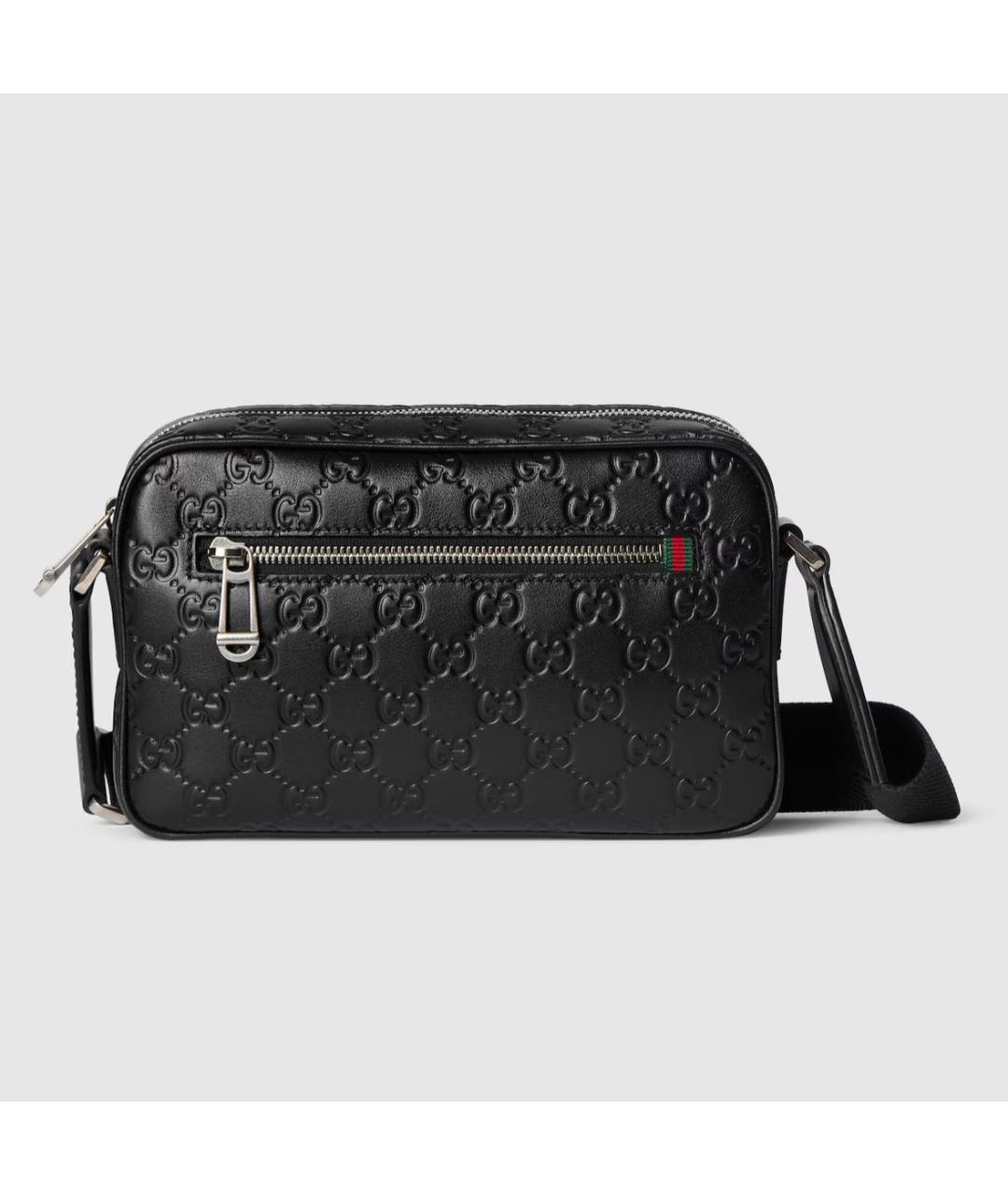 GUCCI Черная кожаная сумка на плечо, фото 5